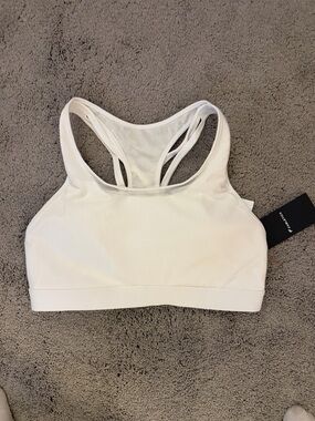 Fabletics White Racerback Sports Bra